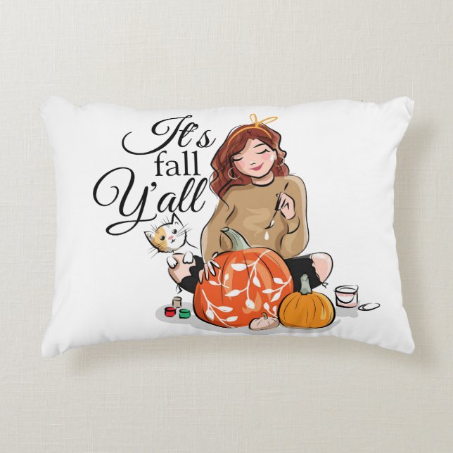 C'est le Coussin d'ascension Automne Y'all (Devant)