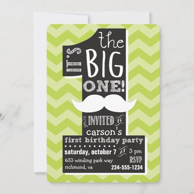 C'est le gros ! Invitation pour le premier anniver (Devant)