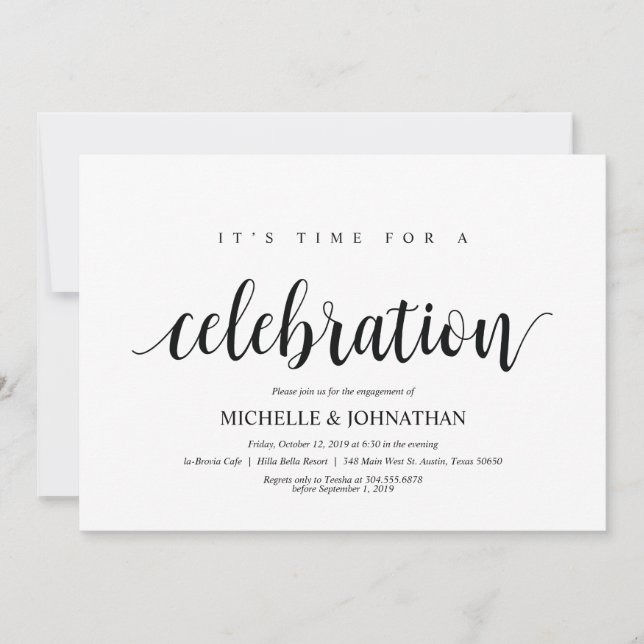 C'est le moment de célébrer, les invitations du Pa (Devant)