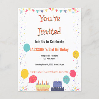 C'est le moment de la fête Invitation d'anniversai