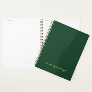 "C'est le seul cadeau pour vous" planner