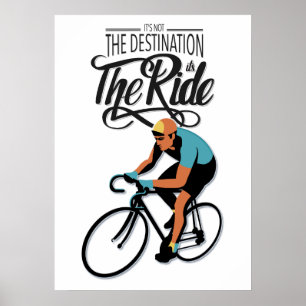 C'est le tour ! Affiche de style rétro à vélo