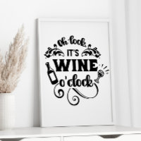 C'est le vin de l'horloge Poster