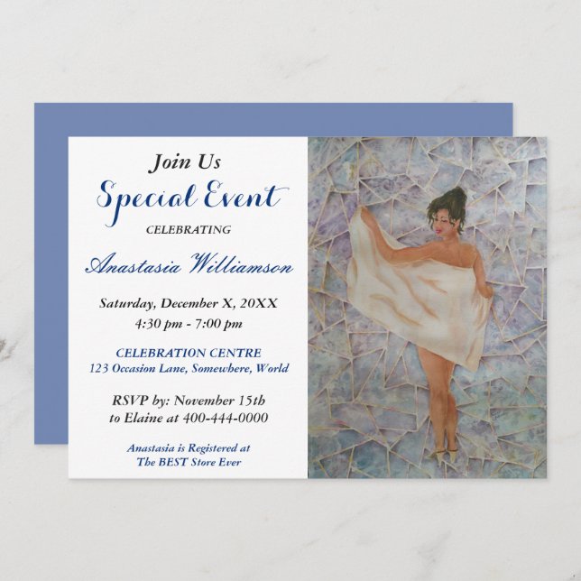 C'EST L'HEURE DE LA DOUCHE INVITATION À LA FÊTE (Devant / Derrière)