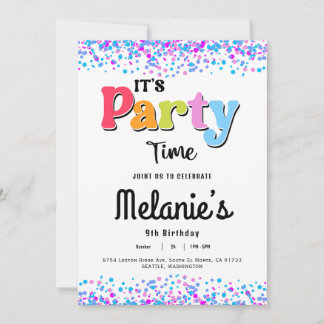 C'est l'heure de la fête - Invitation à la fête av