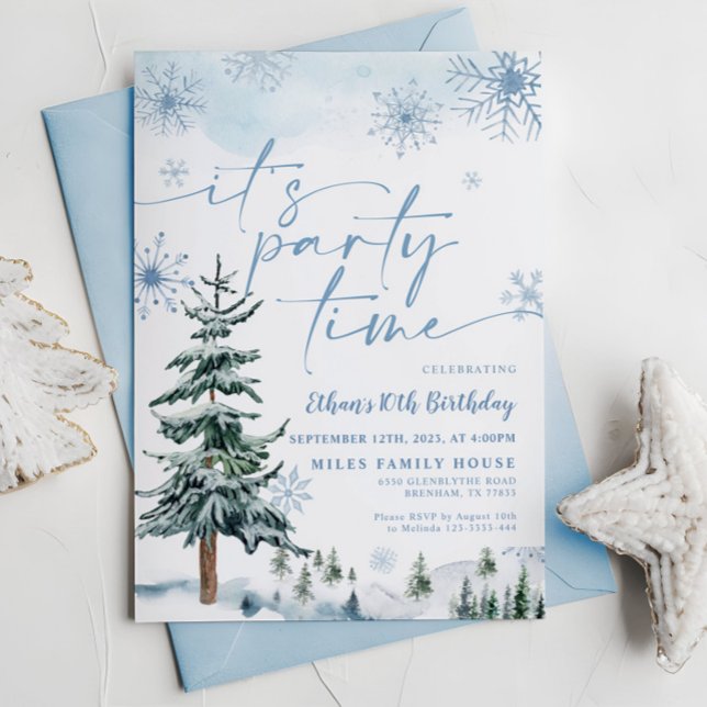 C'est l'heure de la fête, invitation d'anniversair (Créateur téléchargé)