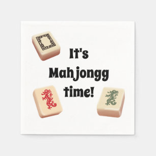 C'est l'heure de Mah Jongg ! Serviettes en Papier