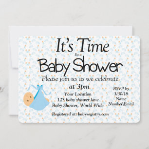 C'est l'heure d'une invitation Baby shower