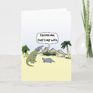 "C'est ma femme !" Carte de voeux Dinosaur