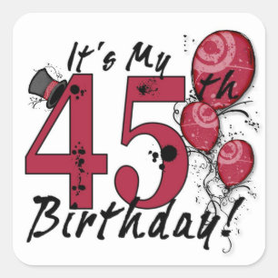 C'est mes auto-collants de ballons à 45 ans