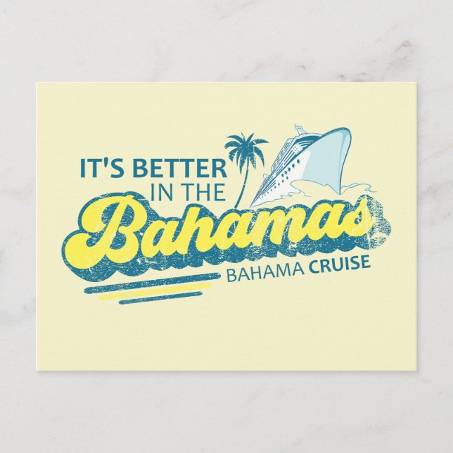 C'est mieux aux Bahamas Carte postale Vacation Cru (Devant)