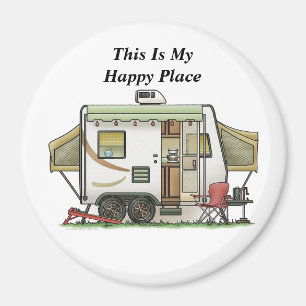 C'Est Mon Bon Endroit Camper Magnet