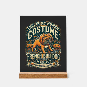 C'est Mon Costume Humain French Bulldog Pumpkin Ha