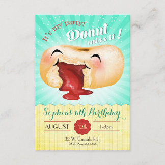 C'est mon Donut Party Miss ! Invitation d'annivers