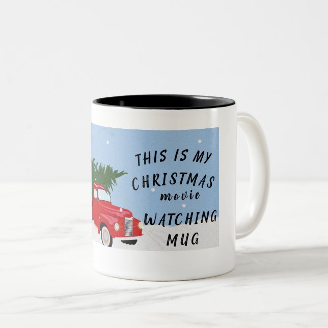 C'est mon film de Noël regarder Mug (Devant droit)