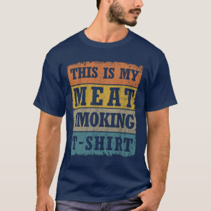 C'Est Mon T-shirt Fumant Viande Retro BBQ Grill