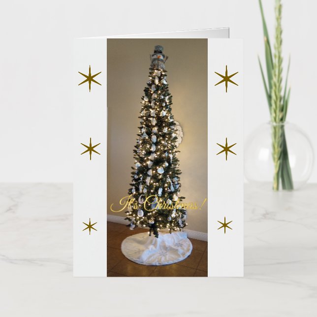 C'est Noël, Pasteur, Carte de voeux pliée (Recto)