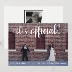 C'est officiel 2 Mariage photo Faire-part