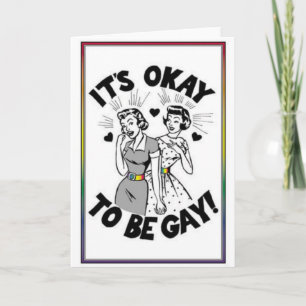 C'est OK d'être Gay!!  Carte de vœux de la fierté
