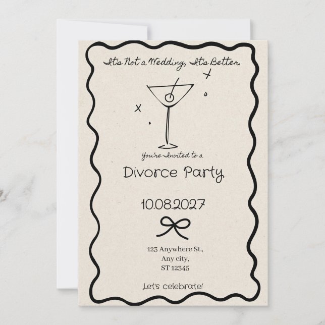 C'est Pas Un Mariage C'est Mieux Invitation Drôle  (Devant)