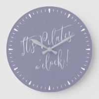C'est Pilates O' Horloge Amusant Violet Script Hor