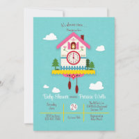 C'est presque temps Baby shower Invitation