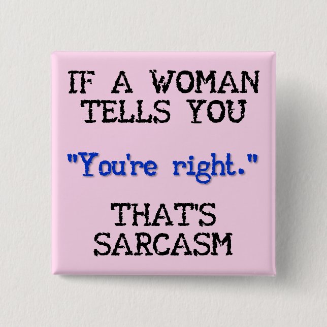 C'est Sarcasm Funny Button Badge Pin (Devant)