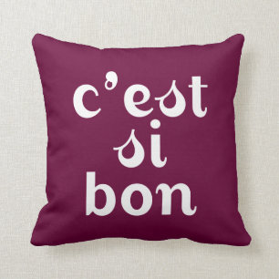 C'est Si Bon - Bordeaux Purple Throw Pillow