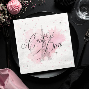 C'est si Bon Parisian Sweet 16 Pink Splash ID1162 Napkin