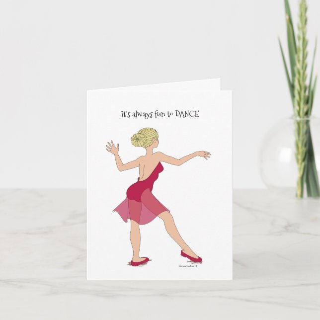 C'est toujours amusant de danser carte de note (Devant)