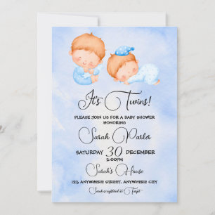 C'est Twins Baby shower Invitation