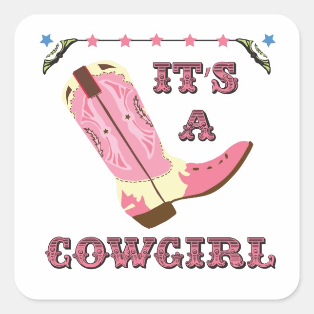 C'est un autocollant de cowgirl (Devant)