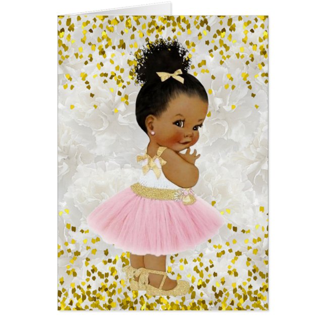 C'est un Baby shower Fille Afro Puff Baby Ballerin (Devant)