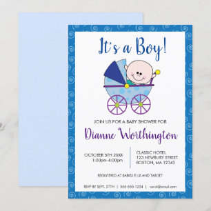 C'est un Baby shower garçon Invitation