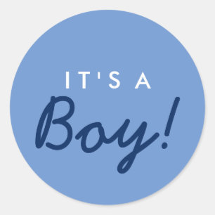 C'est un Baby shower garçon Sticker - Marine Bleu 