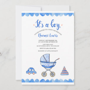 C'est un bébé bébé Carriage Douche Invitation