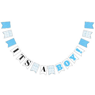 C'est un garçon ! Bleu Baby shower drapeaux de Bun