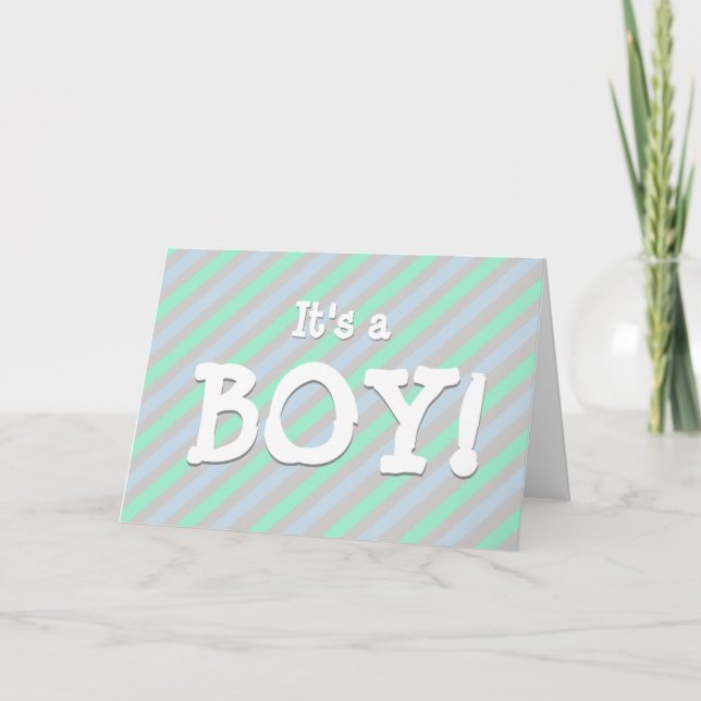 C'est un garçon ! Faire-part de naissance (Devant)