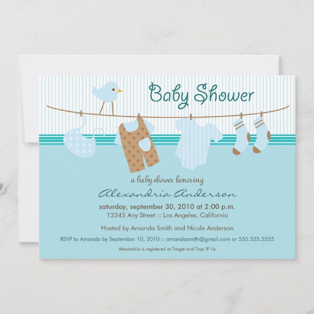C'est un garçon ! Invitation Baby shower de la lig (Devant)