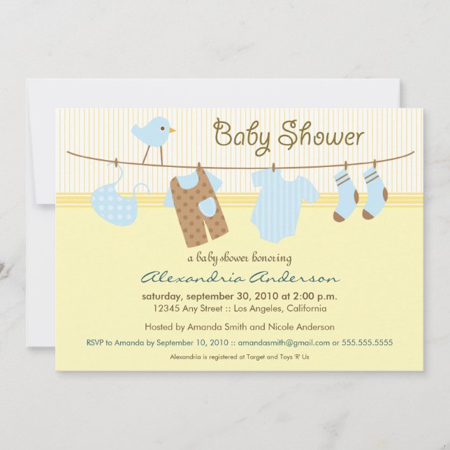 C'est un garçon ! Invitation Baby shower de la lig (Devant)