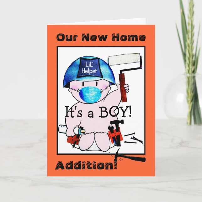 C'est un garçon ! Lil' Carpenter Faire-part (Devant)