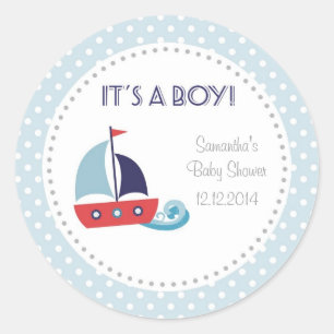 C'est un garçon Stickers Baby shower de bateau nau