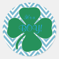 C'est un garçon Stickers Baby shower irlandais à t
