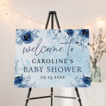 C'est un garçon Watercolor Baby shower bleu Affich