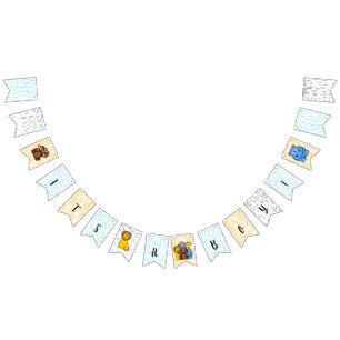 C'est un garçon Zoo Animaux Baby shower bannière