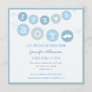 C'est un Invitation de Baby shower de bannières po