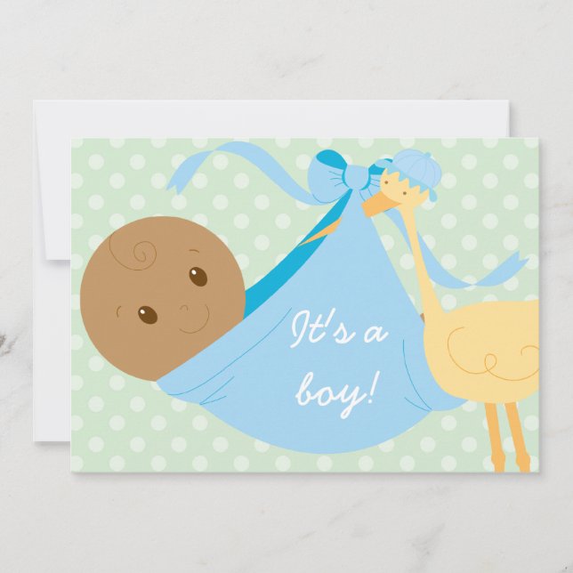C'est un Invitation de Baby shower de garçon (Devant)