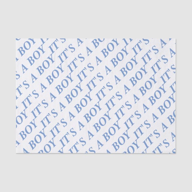 C'est un papier de soie de soie de GARÇON (bleu) (Recto)