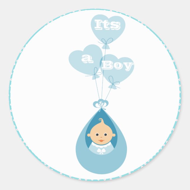 C'est un Sticker Baby shower garçon (Devant)