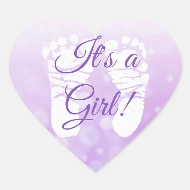 C'est un Stickers Baby shower violet fille (Devant)